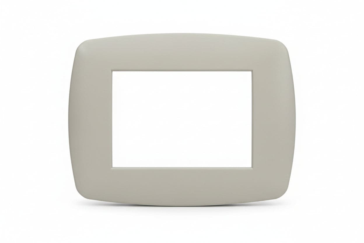 Placca 3 Posti Millennium Avorio- - 3 Posti - Mm.123X84H. (7843.T.A) - 15 Pezzi Marlanvil