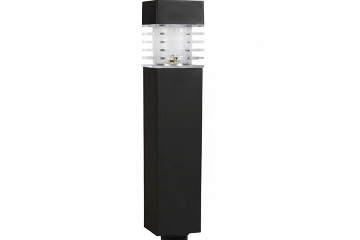 Lampada Solare Plastica Quadra Cm.6,5X6,5X30,5H. Syntesy