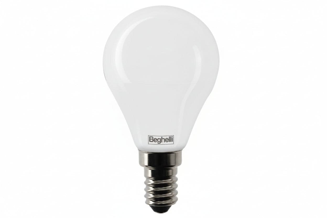 LAMPADA LED SFERA TUTTOVETRO E14- - 5w - 6500°K fredda - 600 lm - 45x80h - 5 pezzi BEGHELLI