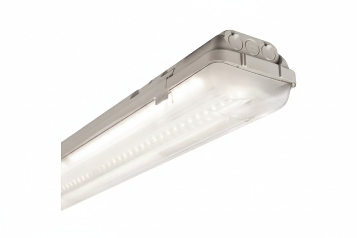PLAFONIERA STAGNA SENZA TUBI LED SAVING STAGNA  1 tubo da 9w  mm.674x121x82h    BEGHELLI
