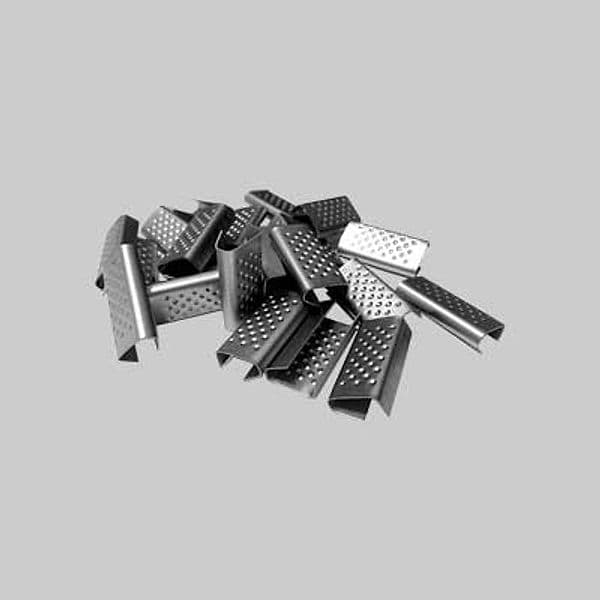 Sigilli in Acciaio per Reggette in Plastica 16 x 28 mm Conf 3000 Pezzi