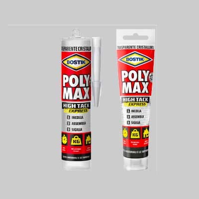 SIGILLANTE 'POLY MAX HIGH TACK EXPRESS CRISTAL' BOSTIK 300 gr - Cartuccia - BOSTIK