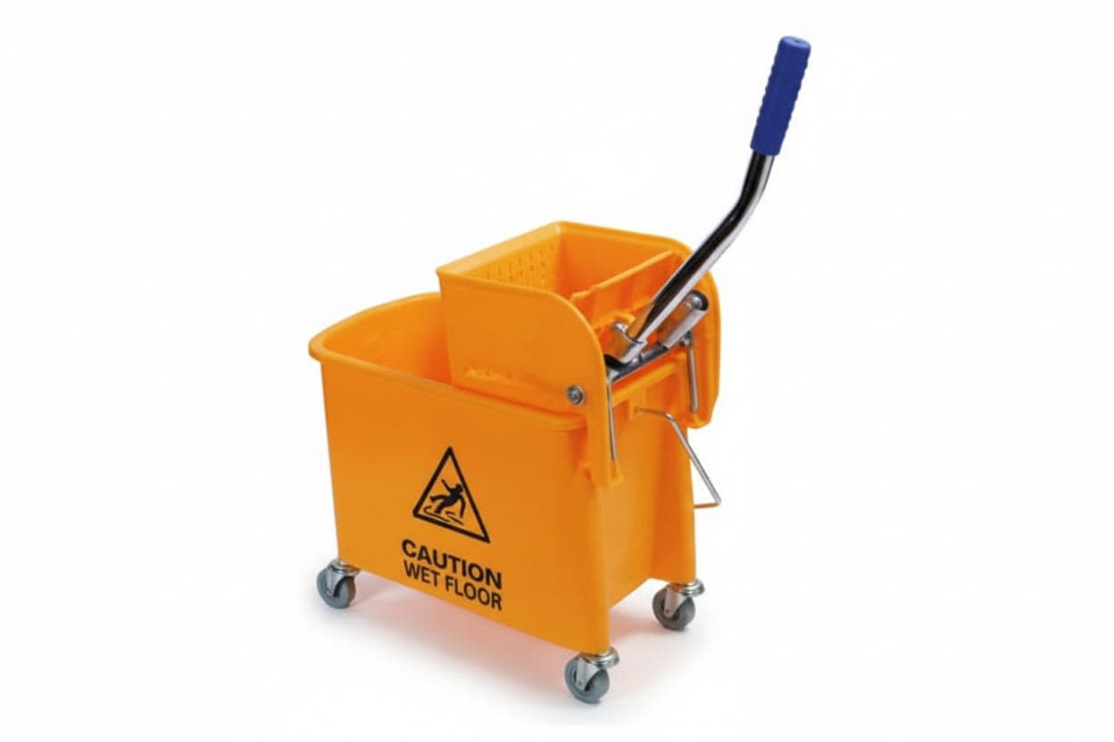 Carrello Lavapavimento Mocio Strizzatore Clean Warning 20 l di Capienza 63