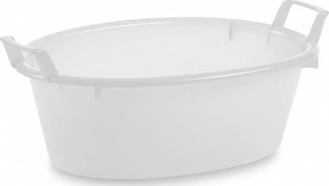 Bacinella Ovale in Polietilene Bianca Ø 70 mm CMX28 da 50 l 2 Pezzi