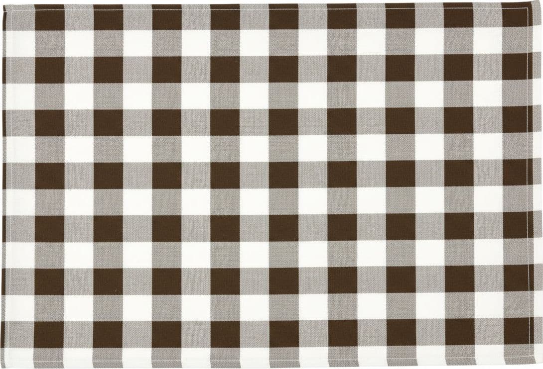Tovagliato Sunny Felpato Quadrettato Marrone 140 Cmh, Rotolo da 20 m 20 m