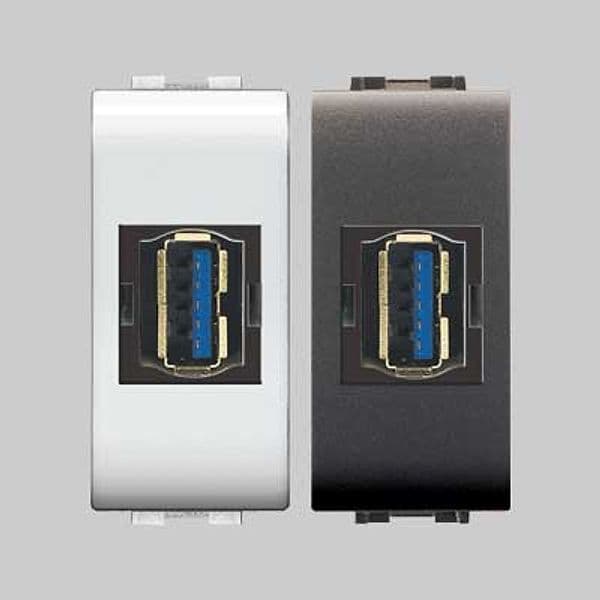 Presa Standard USB Grigio Ec Elettrocanali