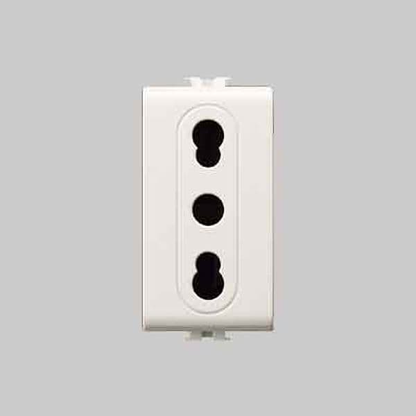 Presa Bivalente Easy 10 e 16 A 250V 2P con T Ec Elettrocanali Bianco