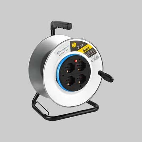 Avvolgicavo Domestico con Cavalletto Senza Cavo 50 m Electraline