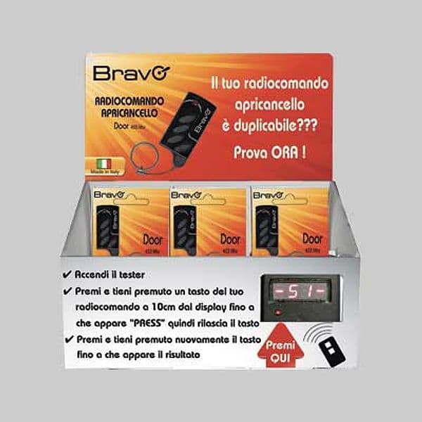Espositore Radiocomandi Door con Tester Bravo 22 Pezzi