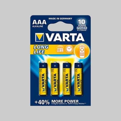 PILE 'LONGLIFE' MINISTILO Blister 4 Pezzi - 10 confezioni- VARTA