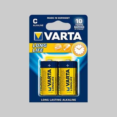 Pile 'Longlife' 1/2 Torcia Blister 4 Pezzi - 10 Confezioni- Varta