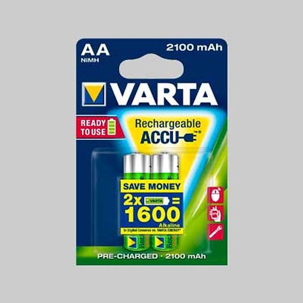Pile Ricaricabili Rr Accu Stilo 2100 Mah Varta Blister 2 Pezzi
