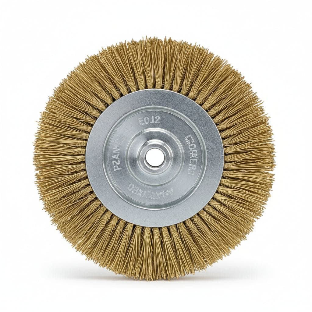 SPAZZOLA A DISCO CIRCOLARE FILI ACCIAIO PER TRAPANO- - ø mm. 40 codolo mm.6 PG 468.50 - 5 blister PG