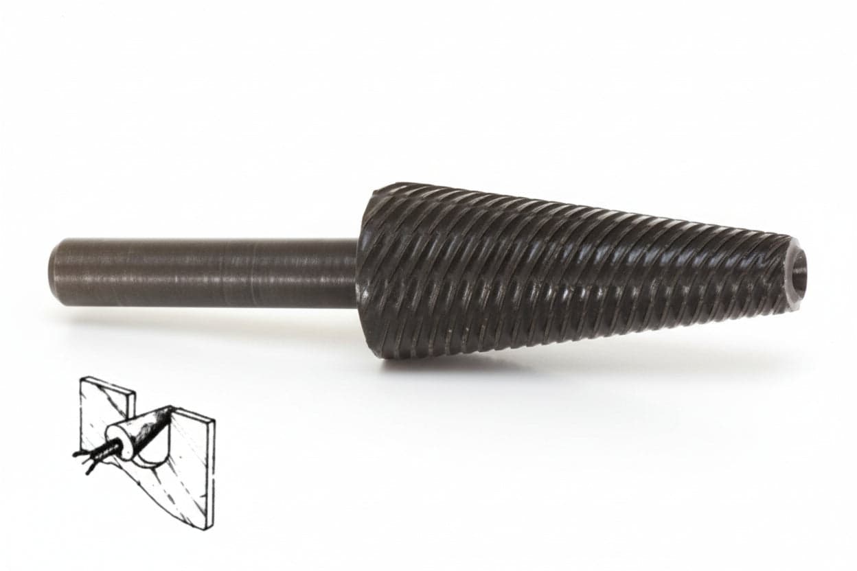 Fresa Lima Conica Rotativa per Ferro Codolo 6 mm per Trapano Pg 5 Blister