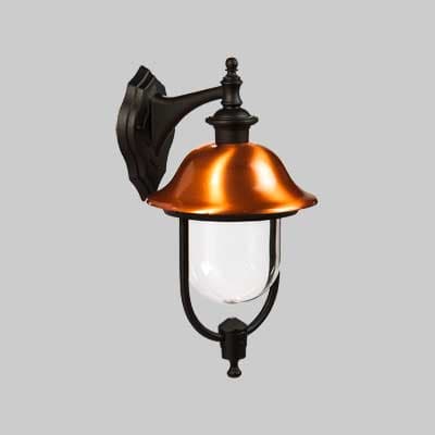 Lanterna Da Parete 'Calliope Down' Colore Nero/Rame