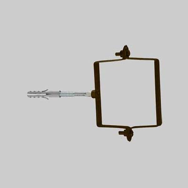 Collare per Pluviale Quadro Preverniciato 80 x 80 mm 2 Pezzi