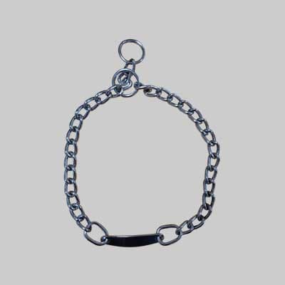 Collare per Cani a Strangolo in Metallo con Piastra Ideal Star 30 mm x 55
