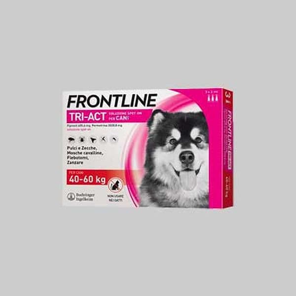 Antiparassitario Tri Act Frontline Cani 10 x 20 kg 3 Pipette