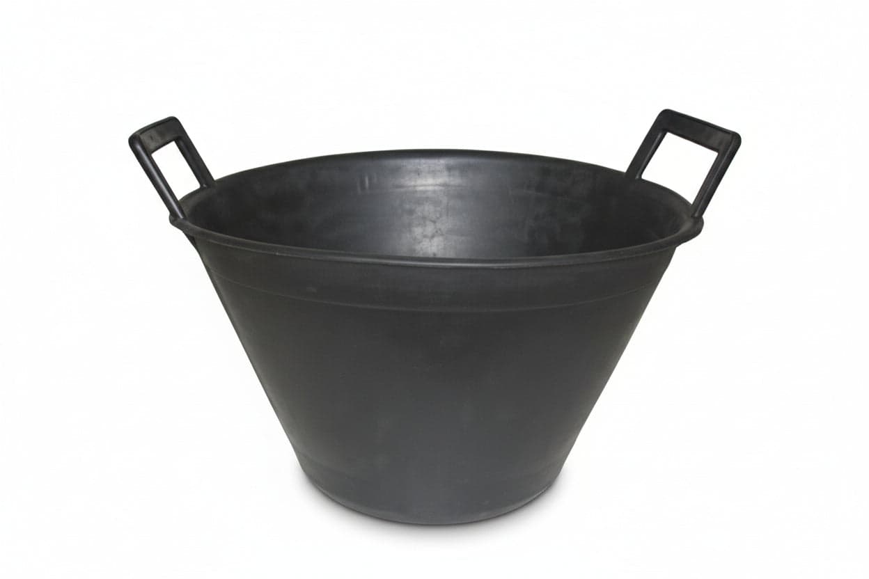 Secchio Muratore con Due Manici Nero Ø 36 mm cm 10 l 10 Pezzi