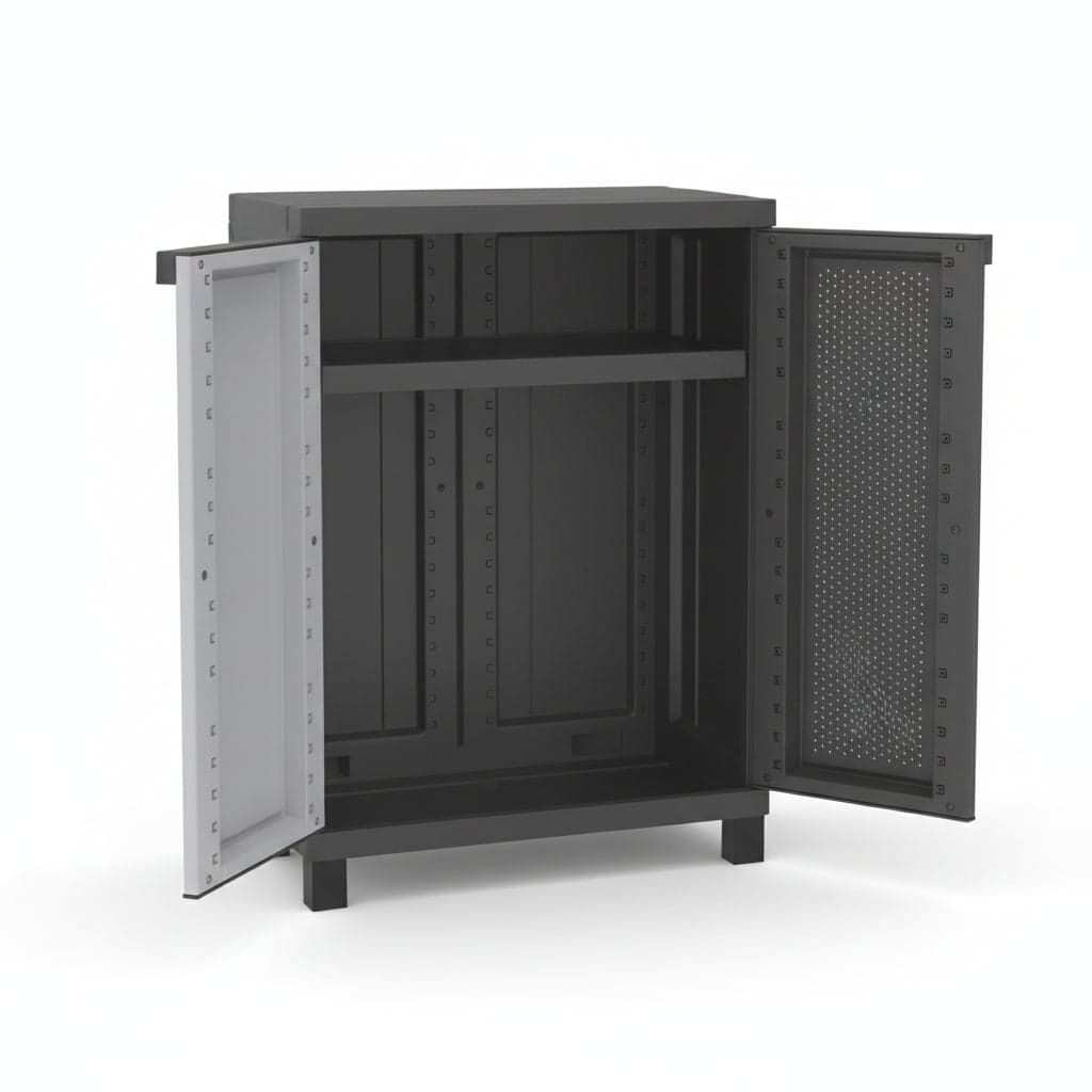 ARMADIO TUTTOPIANI BASSO SERIE TWIST BLACK  680  mm.680x390x915h.    TERRY
