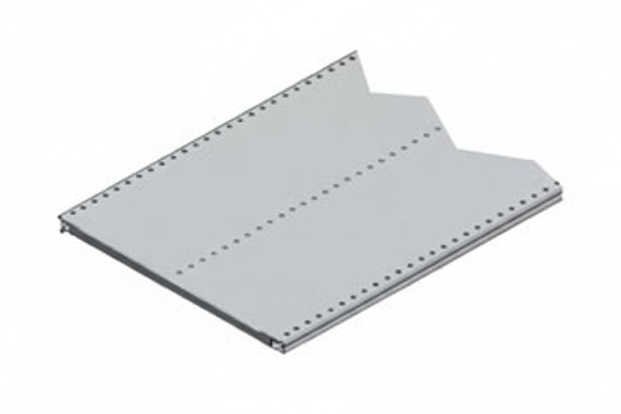 Ripiano in Lamiera Forata Verniciato Grigio RAL 7035 665 mm L.X400 P. con 1