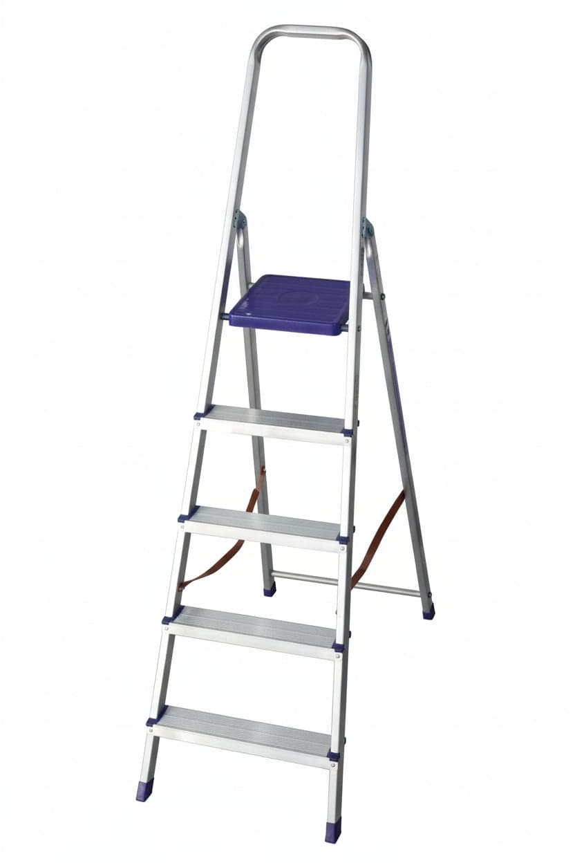 SCALA IN ALLUMINIO K100 D.LGS.81/08  4 gradini cm.46x8,4x157h (84h pedana) kg.3,50    FACAL