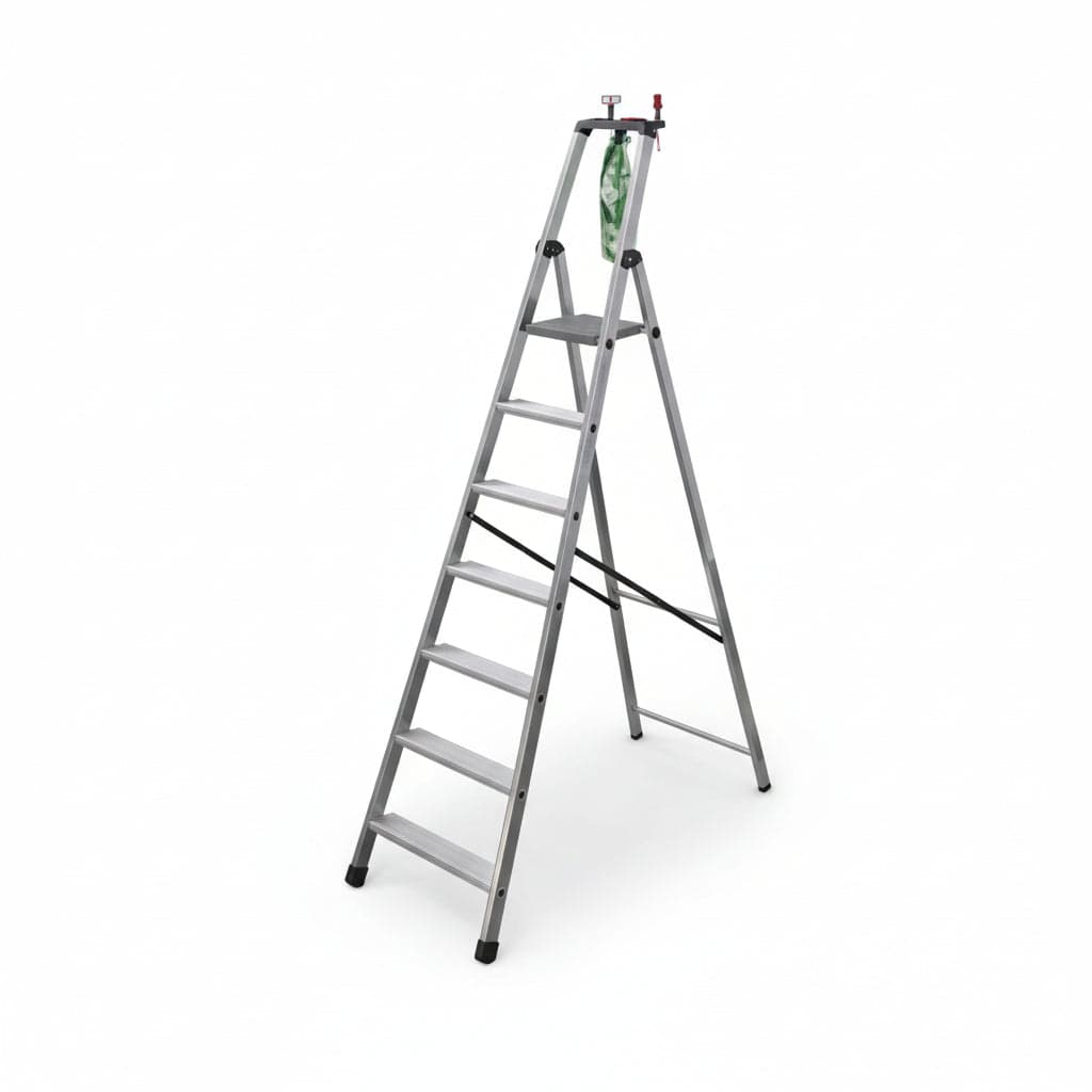 SCALA IN ALLUMINIO EUROSCALA PIU' SU EN131  6 gradini cm.53x11,8x212h (136h pedana) kg.7    FACAL