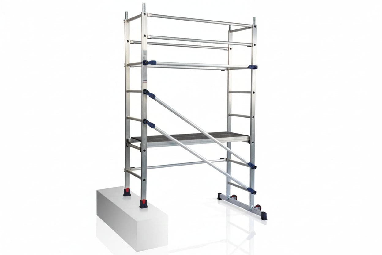 Trabattello P6 In Alluminio Cm.146X89X189H., Piano Lavoro Cm.90H., Kg.14,6 Facal