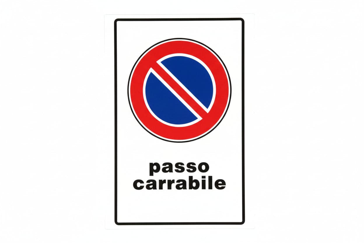 Cartello Passo Carrabile- - Cm.20X30H. - 10 Pezzi in Segnaletica antinfortunistica BricoGo - Marano di Napoli, commercioVirtuoso.it