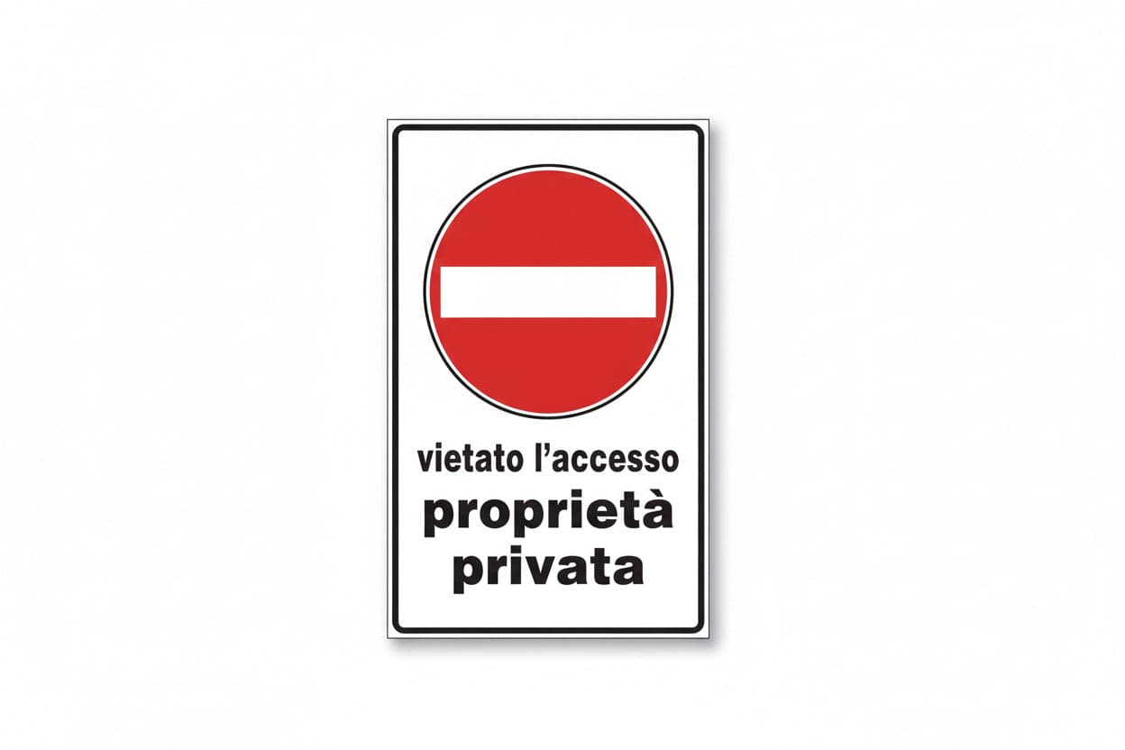Cartello Vietato L'Accesso Proprieta' Privata- - Mm.20X30H. - 10 Pezzi in Segnaletica antinfortunistica BricoGo - Marano di Napoli, commercioVirtuoso.it