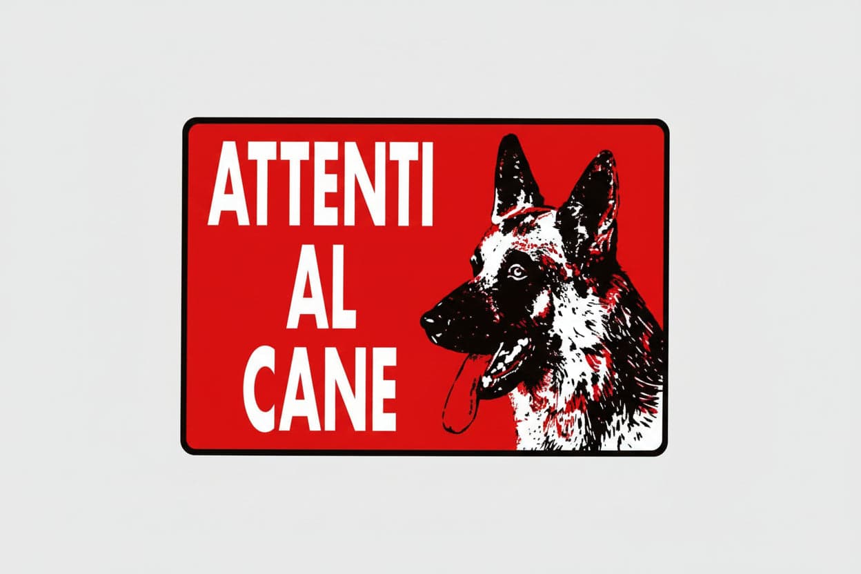 Cartello Attenti Al Cane- - Cm.30X20H. - 10 Pezzi in Segnaletica antinfortunistica BricoGo - Marano di Napoli, commercioVirtuoso.it