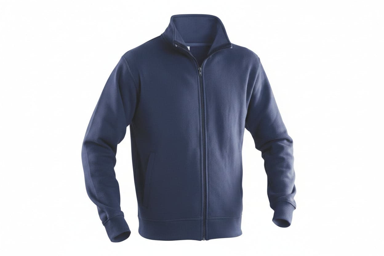 Felpa con Zip Cotone e Poliestere Tg.xl Navy