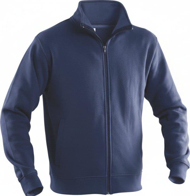 Felpa con Zip Cotone e Poliestere TG.3XL Navy