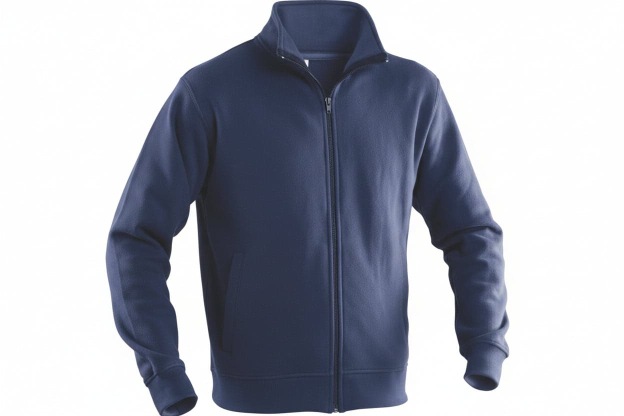 Felpa con Zip Cotone e Poliestere TG.3XL Navy