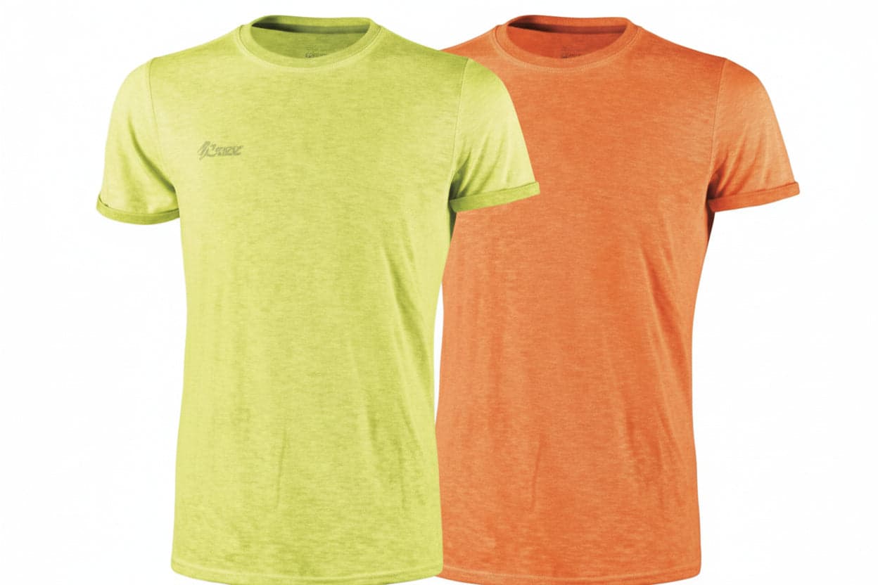 T Shirt Fluo Manica Corta Tg.m Orange 100% Cotone U Power 3 Pezzi