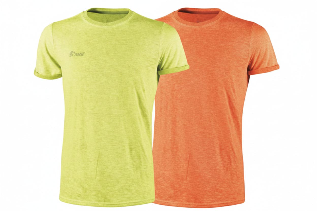 T Shirt Fluo Manica Corta Tg.xl Orange 100% Cotone U Power 3 Pezzi