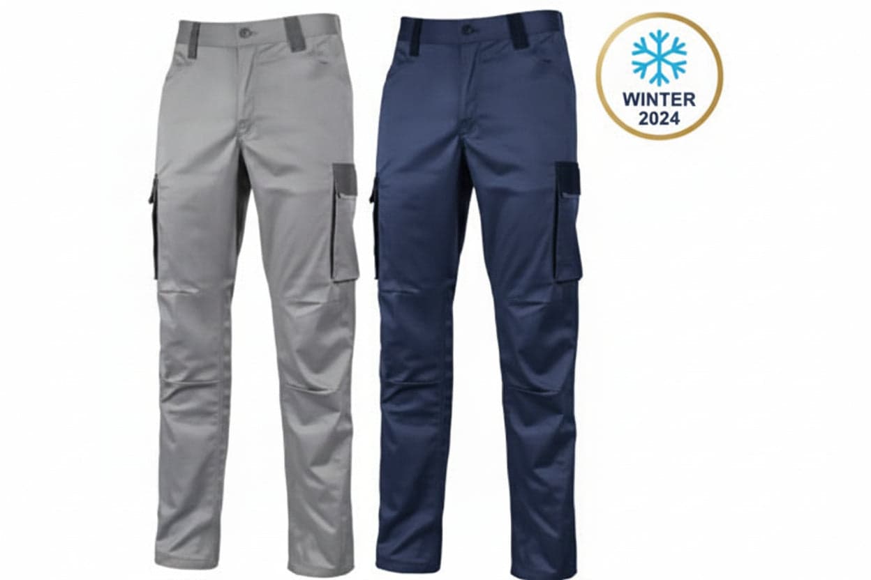 PANTALONE CARGO CRAZY IN TC STRETCH SLIM FIT  tg.M  westlake blue    UPOWER