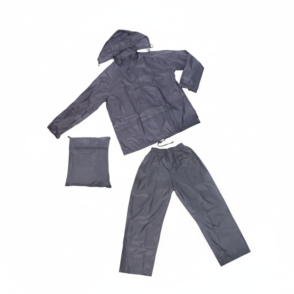 Impermeabile Giacca Pantalone in Nylon Blu Tg. Xxxl Excel