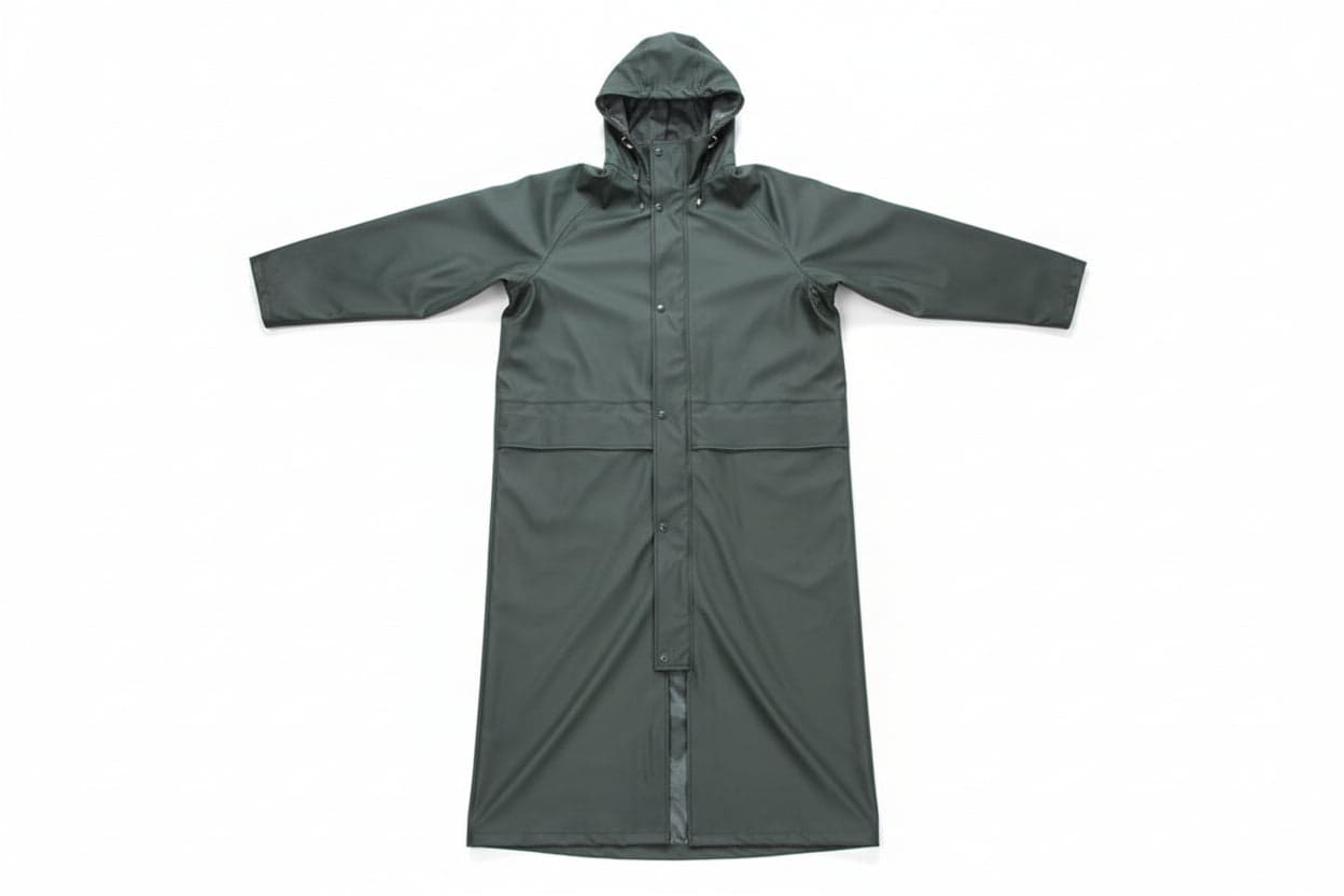 Impermeabile Cappotto In Poliuretano Verde Tg.Xl Colore Verde