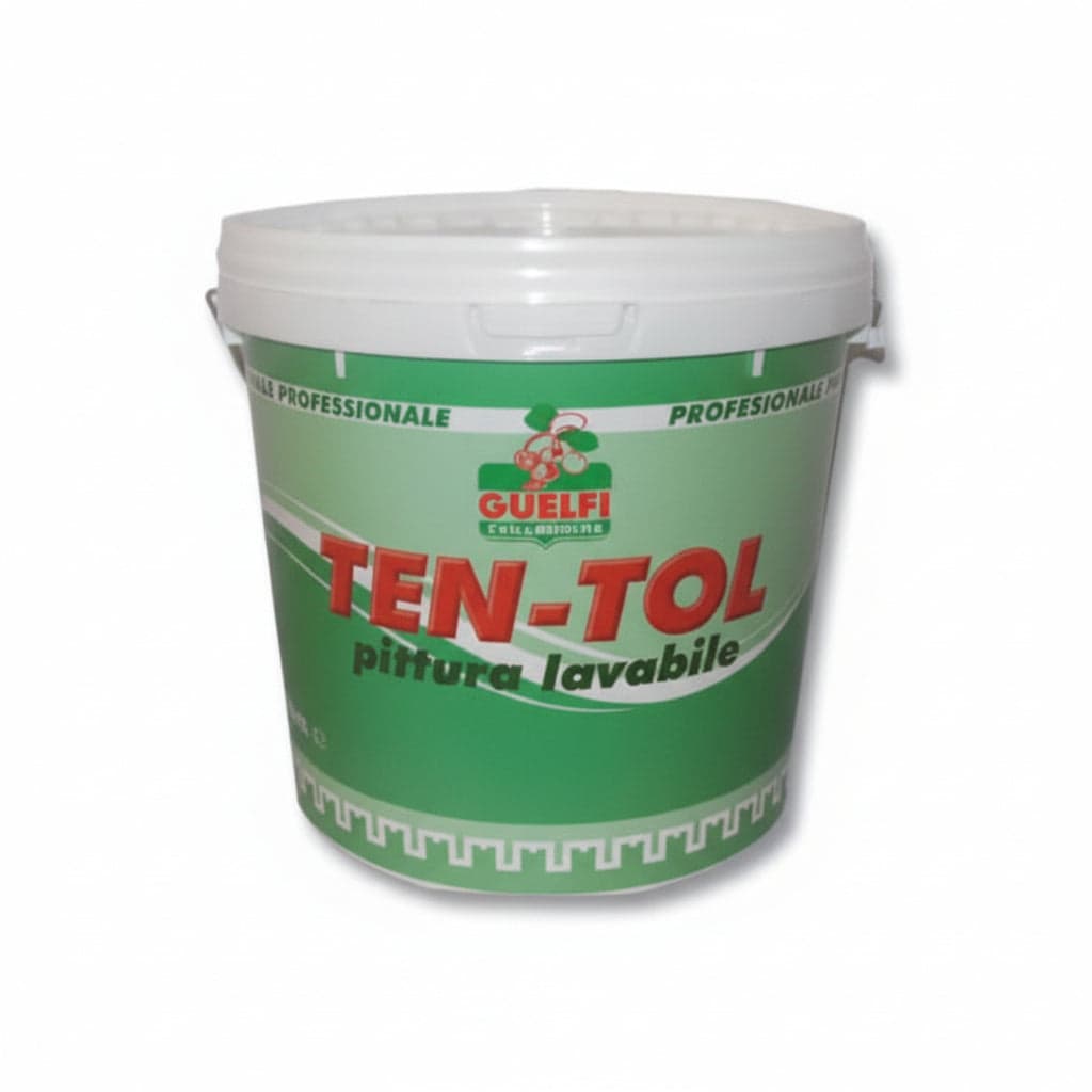 Lavabile Ten-Tol Per Interni Ed Esterni- - Lt.0,750 Bianca - 12 Pezzi Guelfi