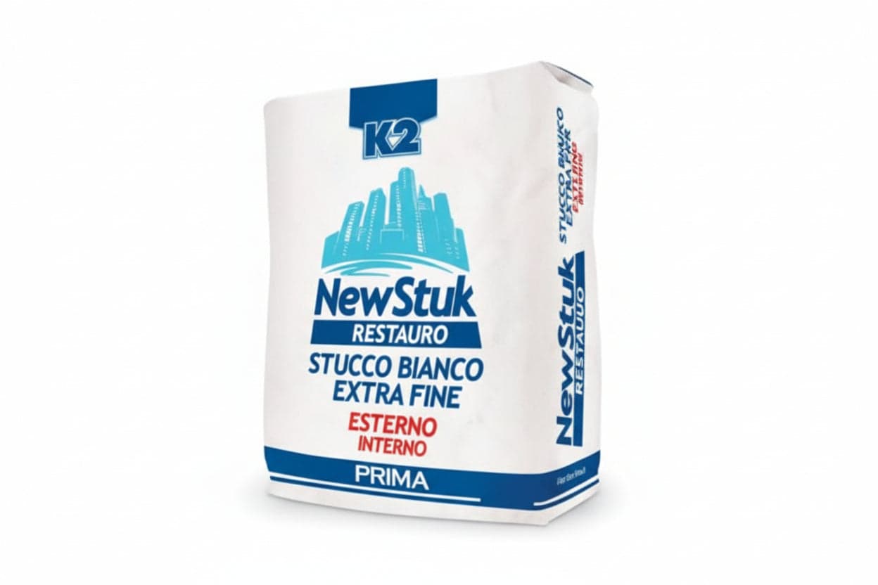 K2 Newstuk Restauro Stucco in Polvere Base Cemento in Sacco 1 kg 24 Pezzi