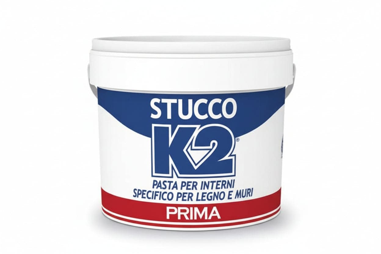 K2 Stucco in Pasta Specifico per Legno e Muri in Barattolo 1 kg K2 12 Pezzi
