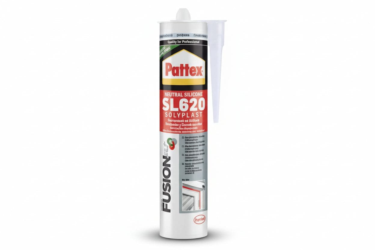PATTEX SILICONE SL 620 NEUTRO COLORATO- - ml.300 nero RAL 9004 - 2 pezzi HENKEL