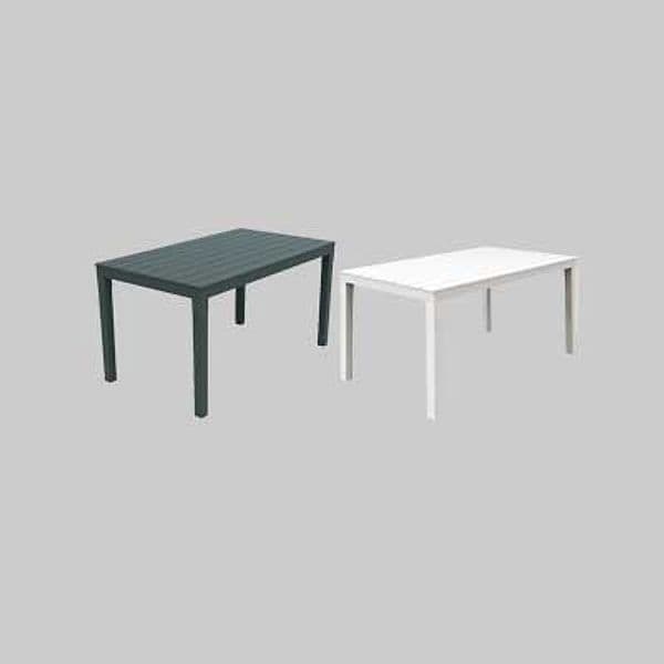 Tavolo Componibile Rettangolare Sumatra Pro Garden Bianco Cm 138 x 80 x 72H