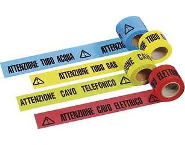 Nastro Segnaletico Attenzione Cavo Elettrico 4 Rotolo Geko