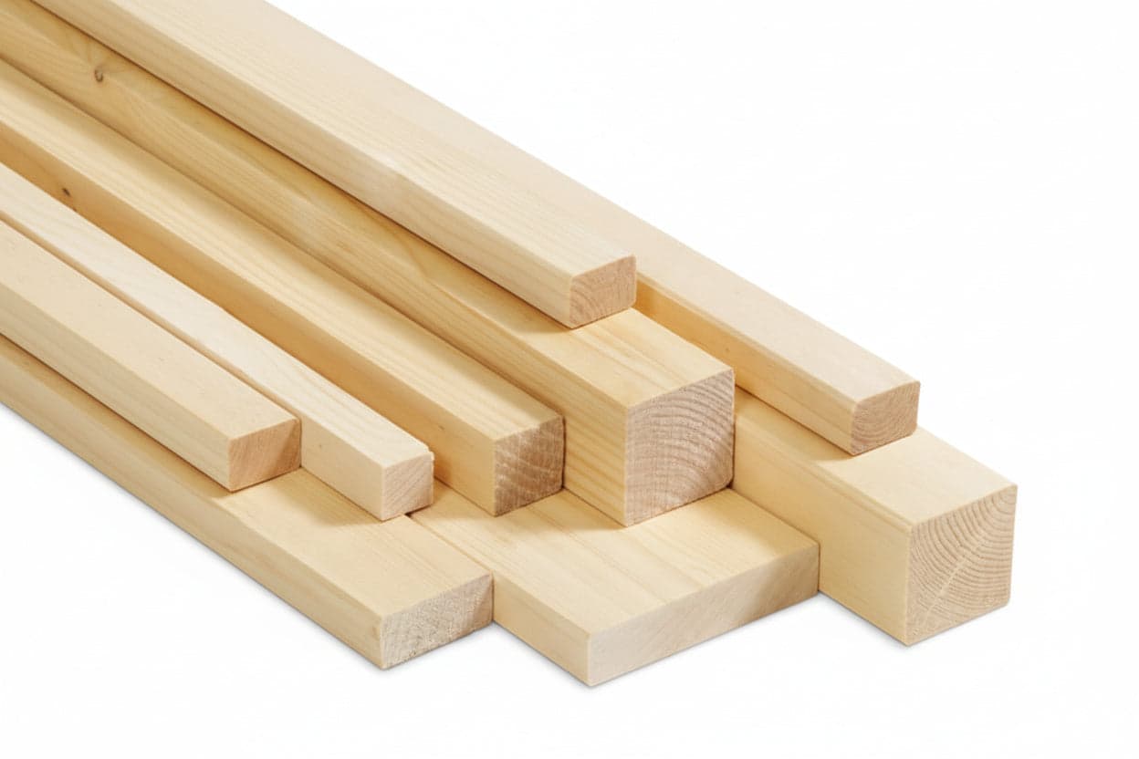 LISTELLO PIALLATO 4 LATI IN ABETE- - mm.20x95x2000 - 5 pezzi PIRCHER
