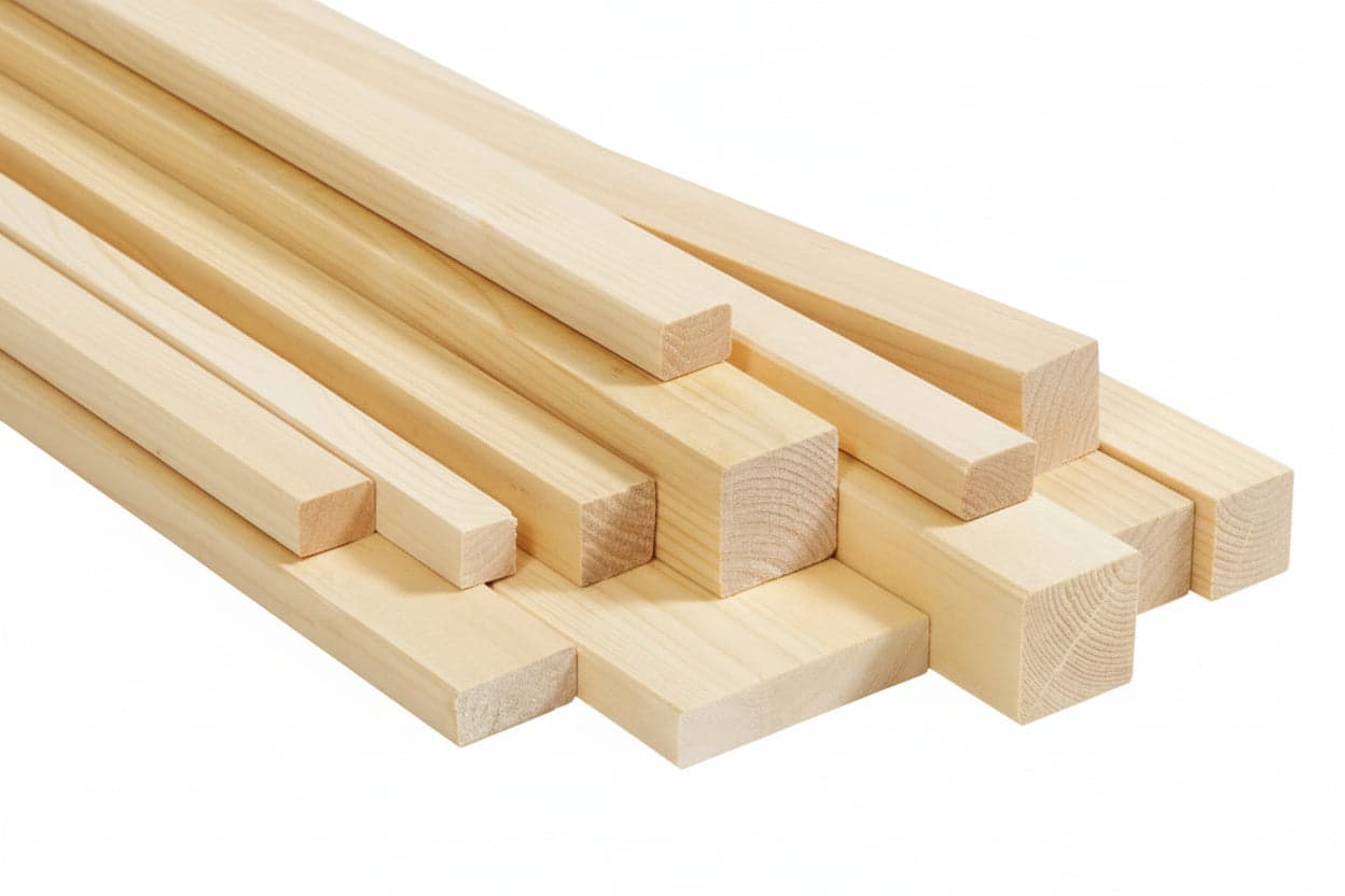 LISTELLO PIALLATO 4 LATI IN ABETE- - mm.20x145x2000 - 3 pezzi PIRCHER