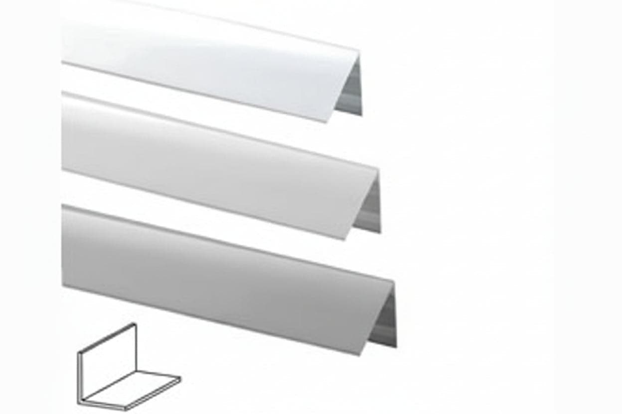 PROFILO ANGOLI UGUALI IN ALLUMINIO- - mm.10x10 mt.2 bianco - 5 pezzi