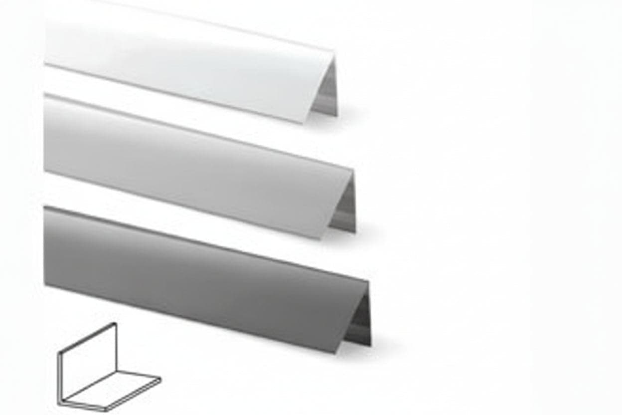 PROFILO ANGOLI UGUALI IN ALLUMINIO- - mm.20x20 mt.2 bianco - 5 pezzi