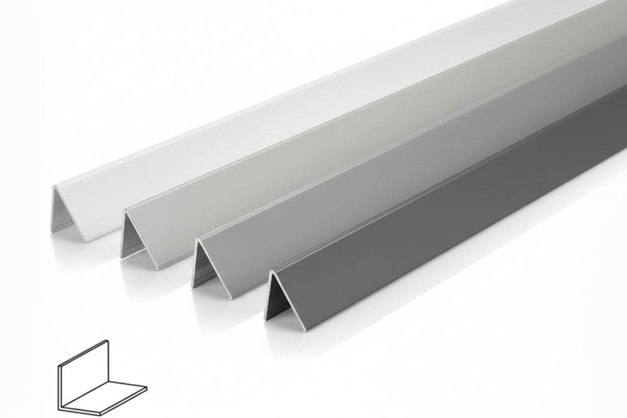 PROFILO ANGOLI UGUALI IN ALLUMINIO- - mm.25x25 mt.2 bianco - 5 pezzi